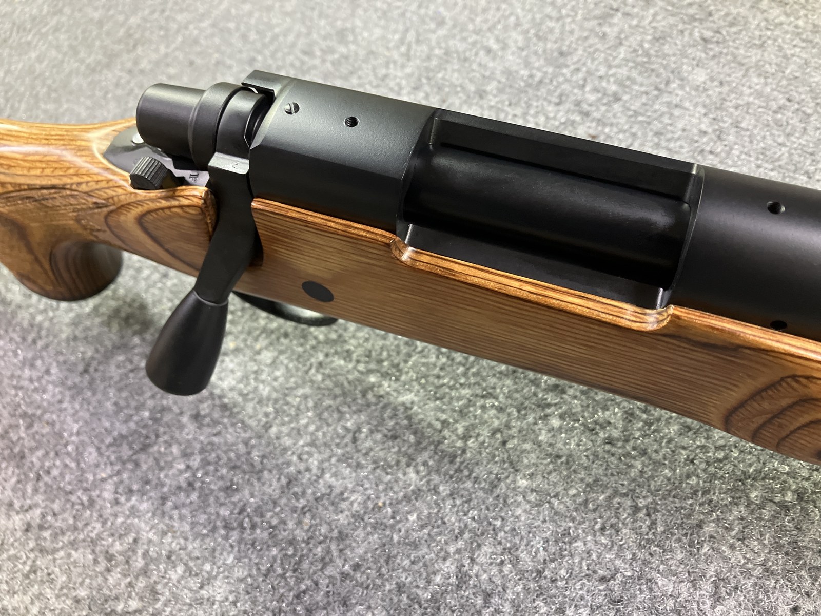 Barreled action with new stainless barrel and donor action both Cerakoted Midnight Blue