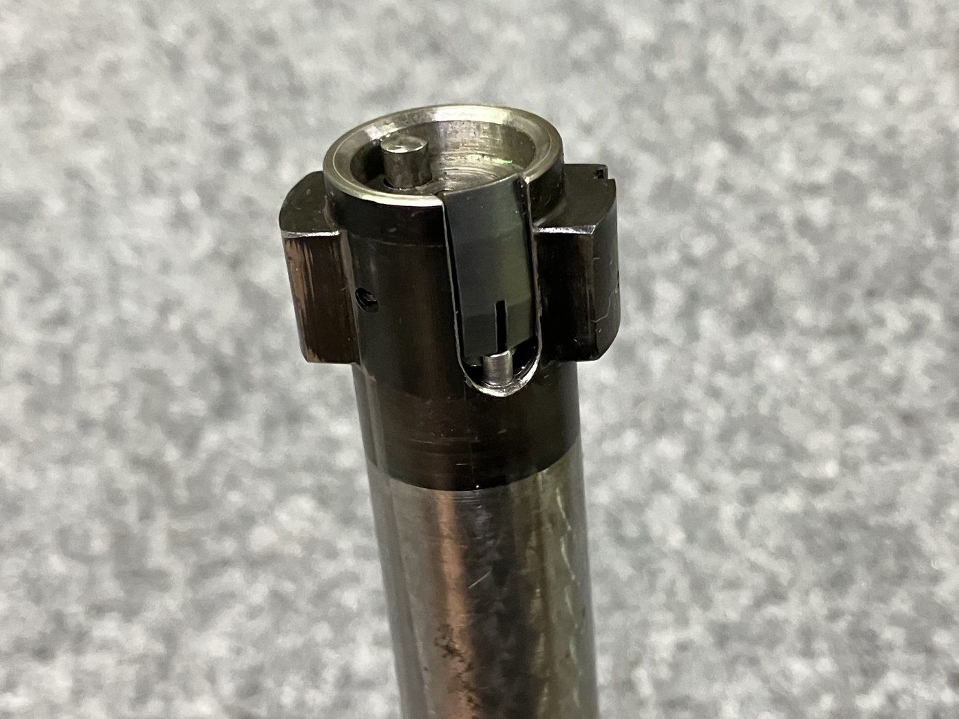 Remington 700 bolt head after Sako-style claw extractor installation