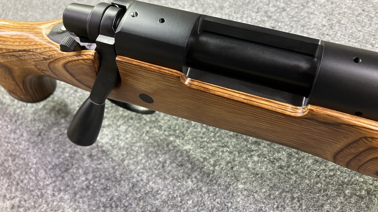 Remington 700 receiver and barrel Cerakoted Midnight Blue with bolt closed