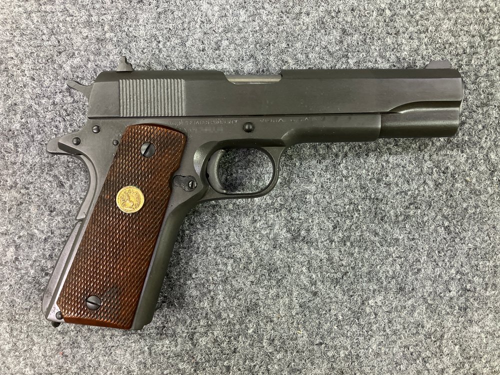 USGI 1911 with matte Parkerized finish after restoration